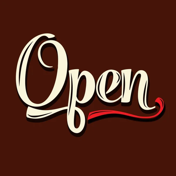 Retro open sign — Stock Vector