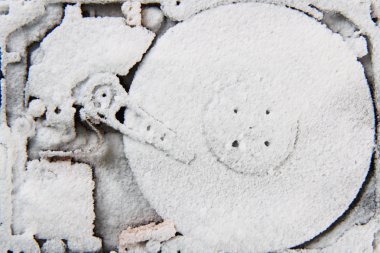 Data (hard drive in the snow) clipart