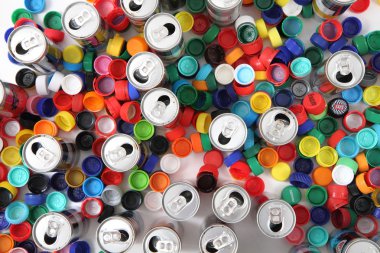 plastik ve alüminyum arka plan