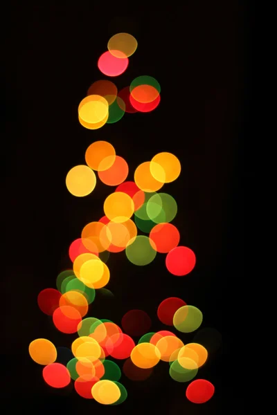 Kerstverlichting als kerstboom — Stockfoto