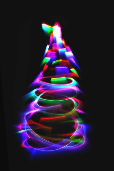 Luzes de Natal como árvore de xmas — Fotografia de Stock