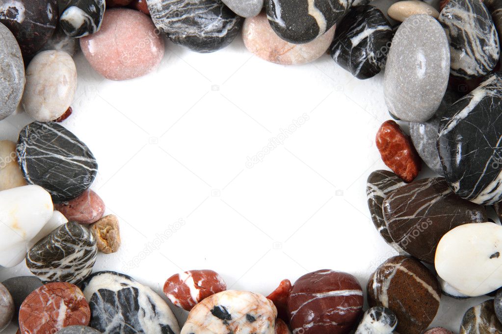 color stones background as frame