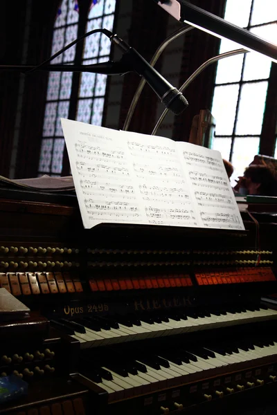 Eski organ müzik arka plan — Stok fotoğraf