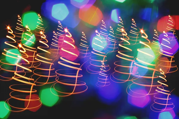 Fundo de Natal a partir das luzes de cor — Fotografia de Stock