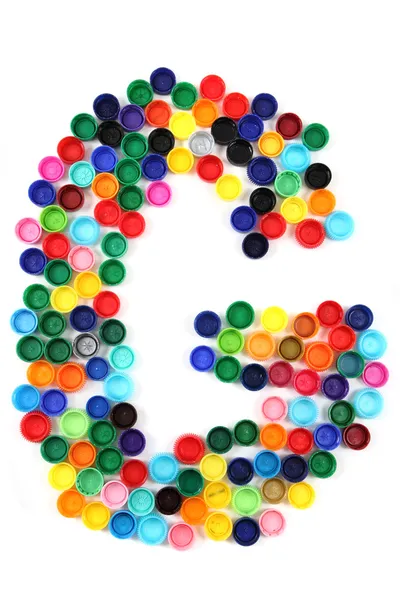 G letra do alfabeto plástico — Fotografia de Stock