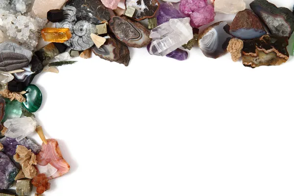 Mineral collection as frame — Stock Photo, Image