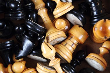 arka plan Ahşap Satranç Seti