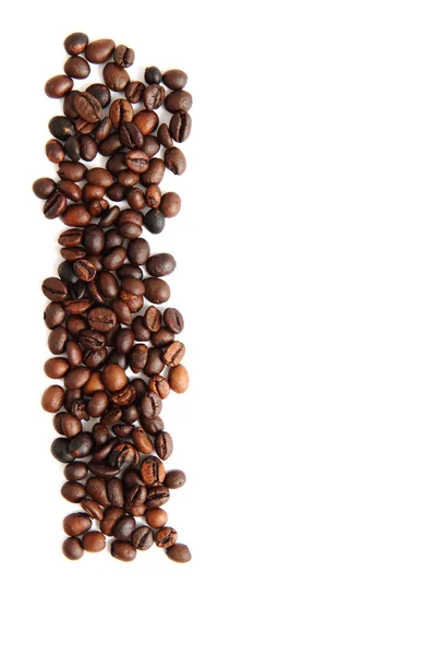 I - алфавіт з кавових зерен — стокове фото