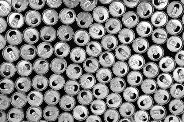 Empty cans background — Stock Photo, Image