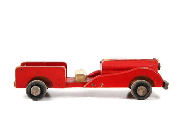 Viejo juguete de coche rojo — Foto de Stock