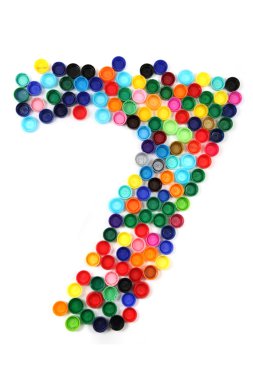 7 - sayı plastik kapaklar