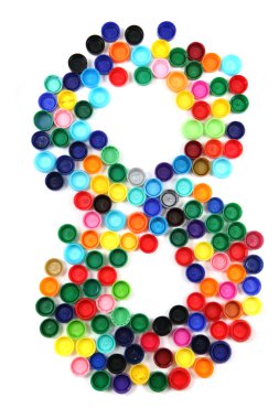 8 - sayı plastik kapaklar
