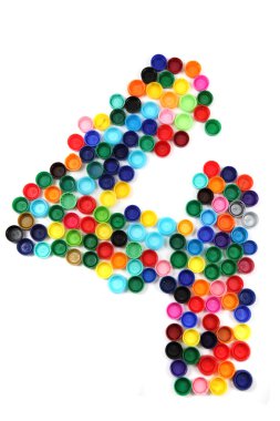 4 - sayı plastik kapaklar