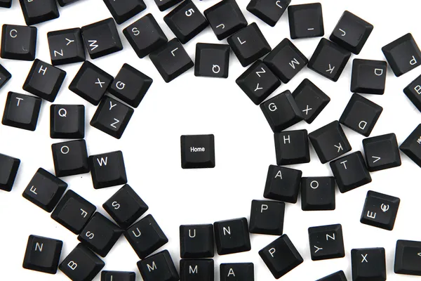Keyboard keys background with keybord home — Stock Photo, Image