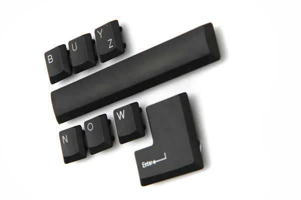 Koop nu en voer toetsenbordtoetsen — Stockfoto