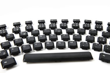 ergonomik siyah klavye