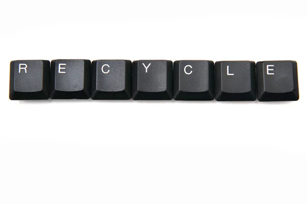 Teclas de teclado - reciclar — Fotografia de Stock