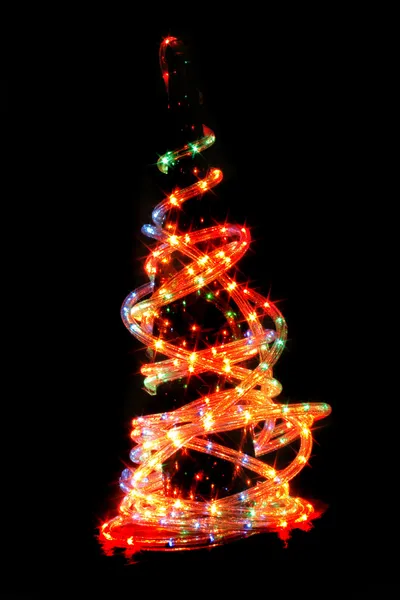 Kerstboom in de nacht xmas — Stockfoto
