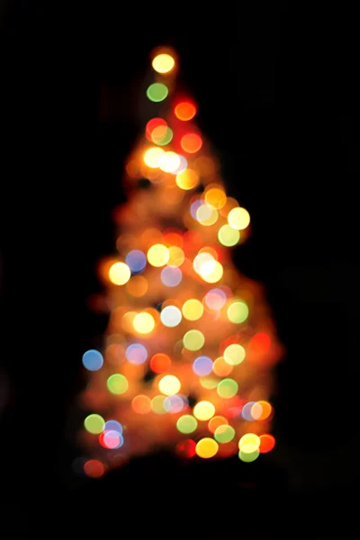 Fondo abstracto árbol de Navidad (luces de color ) —  Fotos de Stock