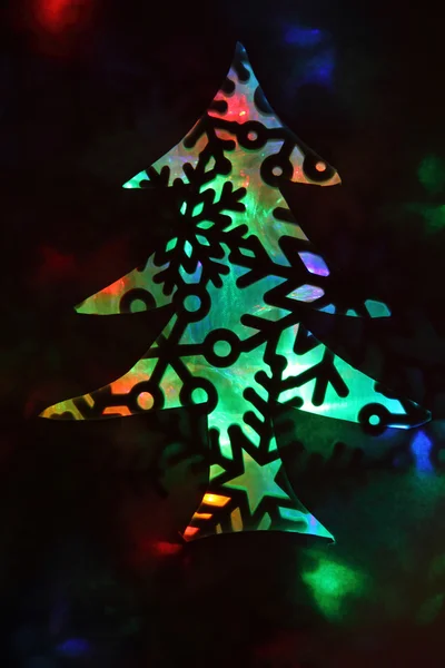 Fundo abstrato de luzes de Natal — Fotografia de Stock