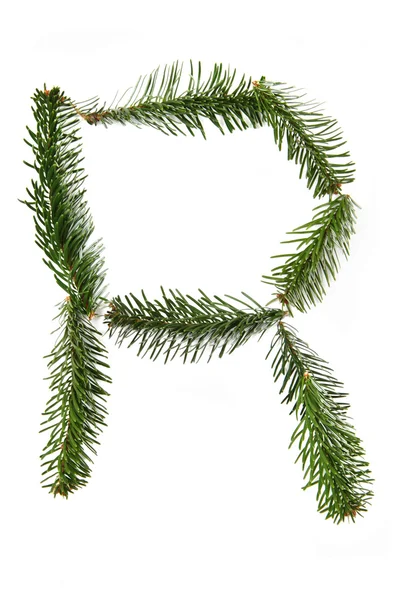 R - symbole de l'alphabet de Noël — Photo