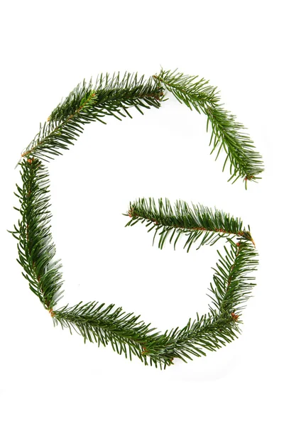 G - symbol from christmas alphabet — Stock Photo, Image