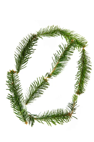 0 - number symbol from christmas alphabet — Stock Photo, Image