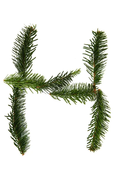 H - symbole de l'alphabet de Noël — Photo