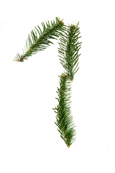 1 - number symbol from christmas alphabet — Stock Photo, Image