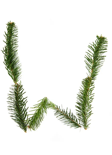 W - symbol fra julealfabetet – stockfoto