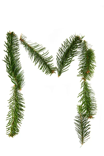 M - symbol from christmas alphabet — Stock Photo, Image