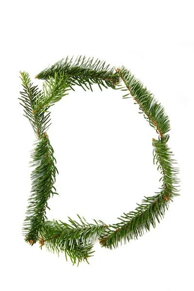 D - symbol from christmas alphabet — Stock Photo, Image