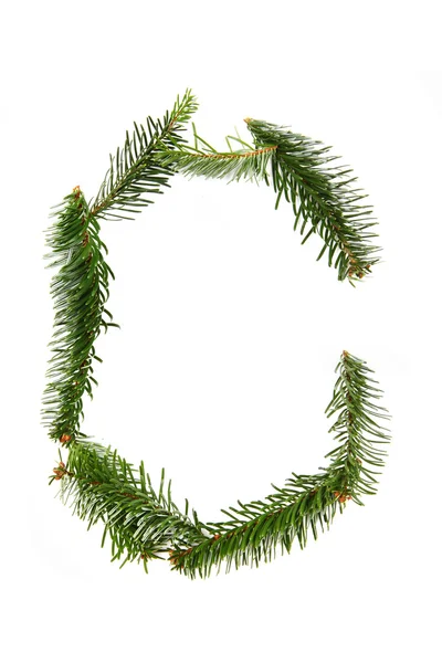 C - symbol from christmas alphabet — Stock Photo, Image