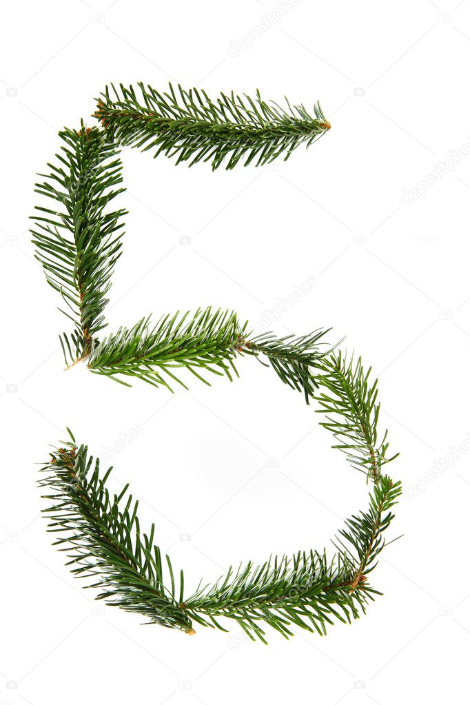 5 - number symbol from christmas alphabet