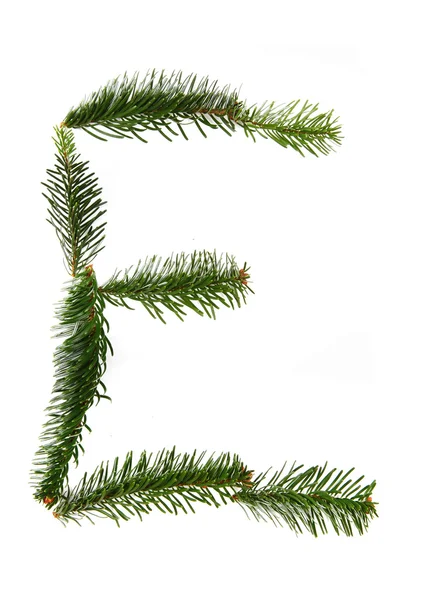 E - symbol from christmas alphabet — Stock Photo, Image