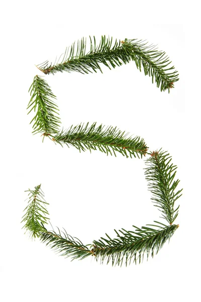 S - symbol from christmas alphabet — Stock Photo, Image