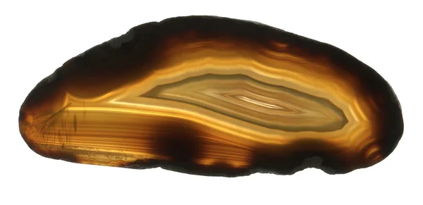 Brown agate gem isolated — Stock Photo, Image