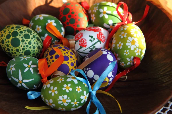 Color easter eggs (czech tradition) — Stock Photo, Image