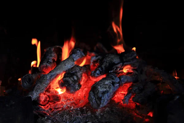 Fireplace background (fire texture) — Stock Photo, Image