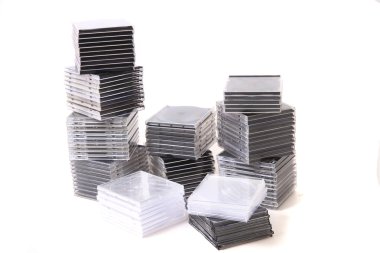 plastik boş cd ve dvd kutuları