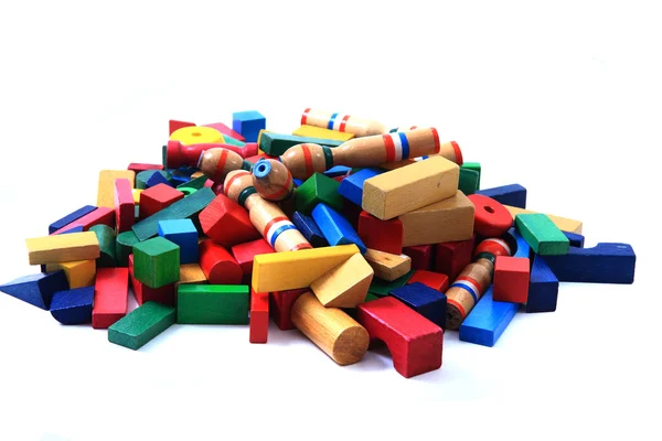 Ladrillos de madera (juguetes ) — Foto de Stock