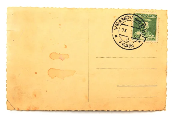 Old empty postcard — Stock Photo, Image