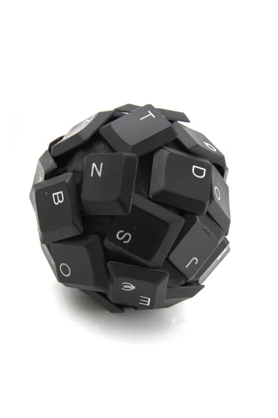 Black keyboard sphere — Stock Photo, Image