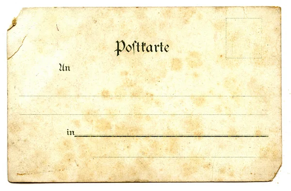 Old empty postcard (back) — Stock Photo, Image