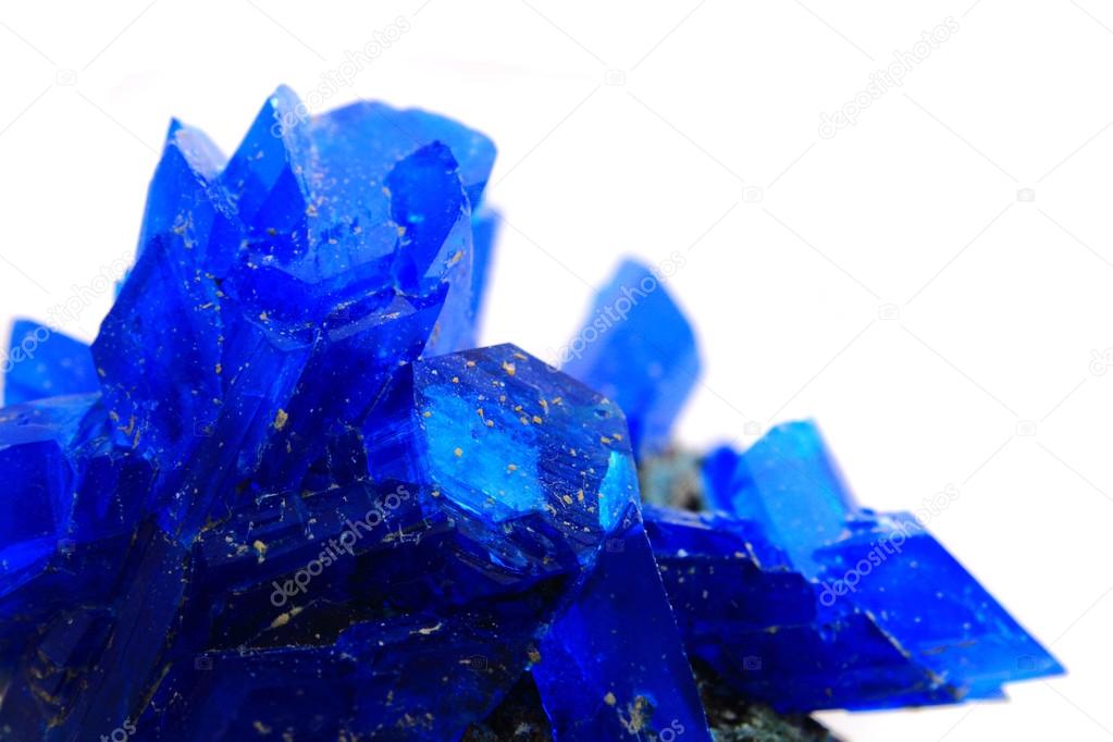blue vitriol mineral isolated 