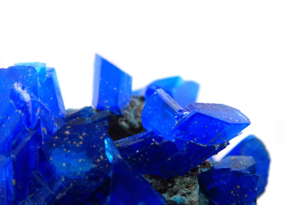 Mineral azul vitriol isolado — Fotografia de Stock