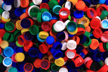 renkli plastik kapaklar arka planı