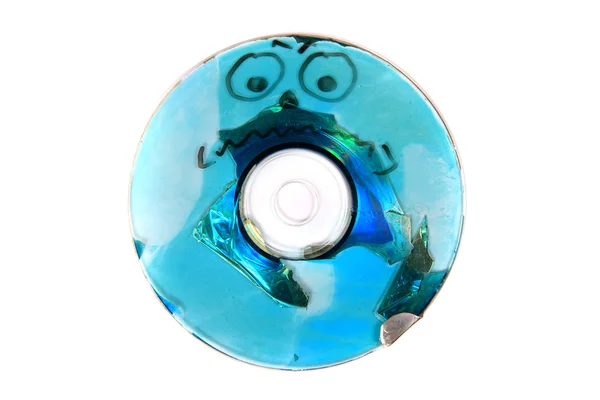 Beschädigte CD- oder DVD-Daten — Stockfoto