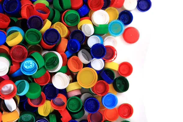 Color plastic caps (from PET) — Stock Photo, Image