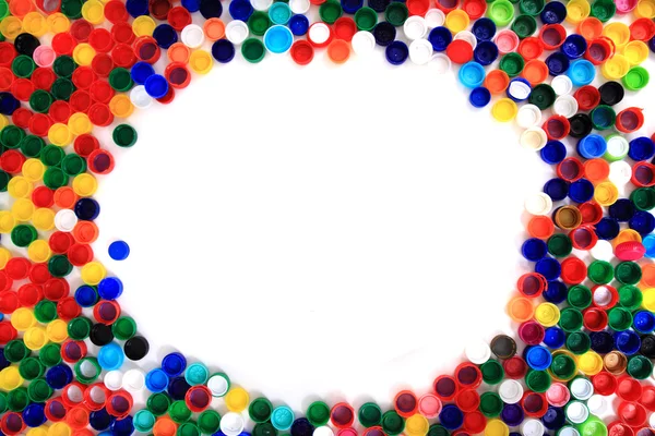 Color plastic caps (from PET) — Stock Photo, Image